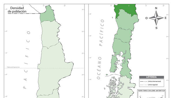 Chile densidad población