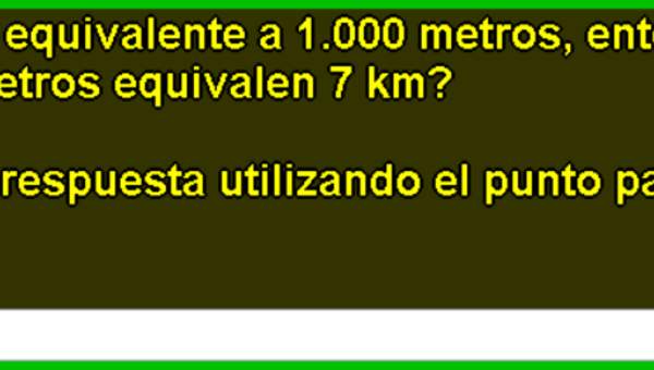 Kilómetros a metros