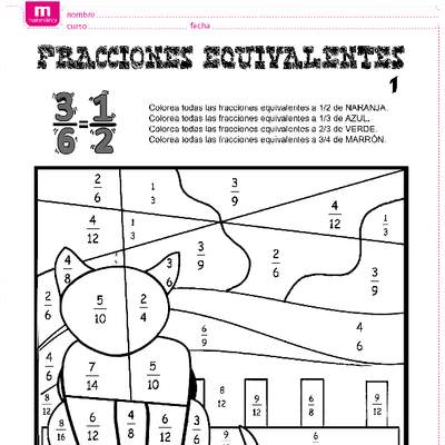 Fracciones equivalentes o iguales (I)