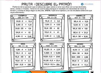 División de números naturales y decimales (II)