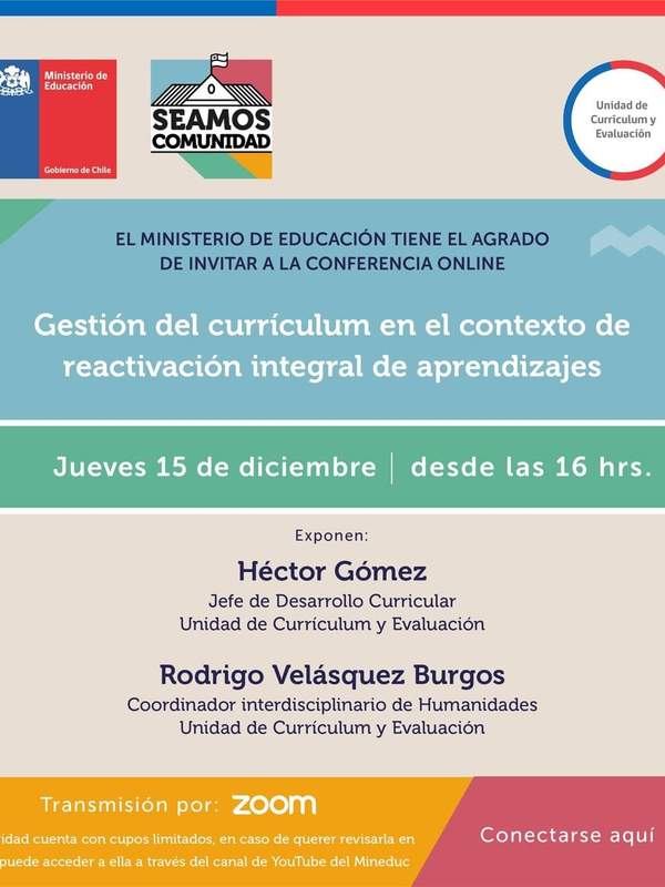 Video Conferencia: Gestión del currículum en la actualización de la priorización curricular