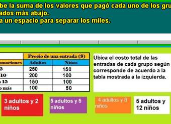 Precios de entradas (II)