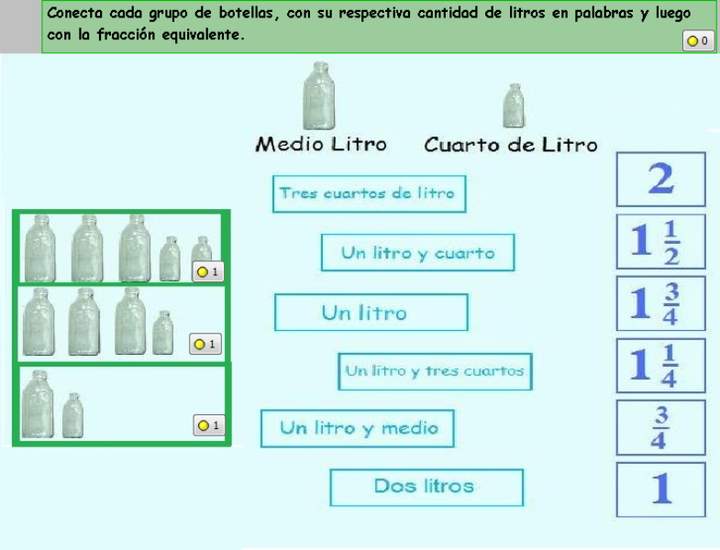 Lectura y escritura de fracciones impropias y números mixtos (I)