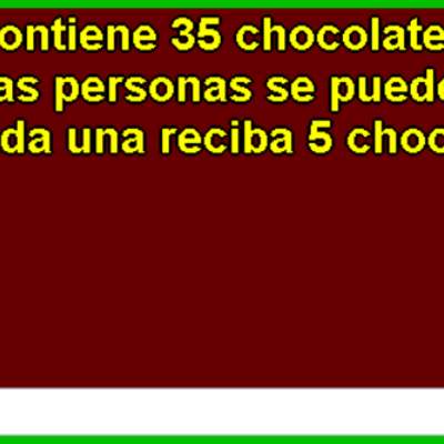 Repartiendo chocolates