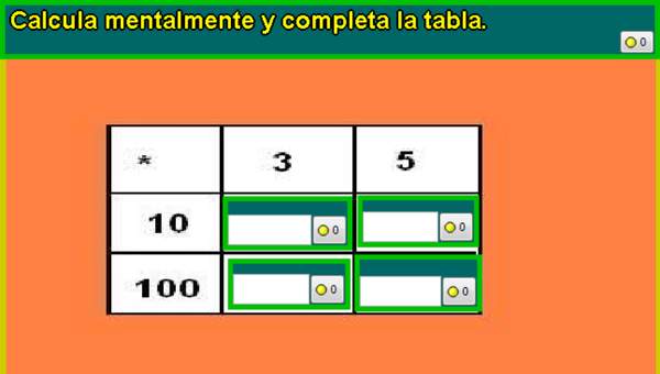 Cálculo mental de multiplicaciones (II)