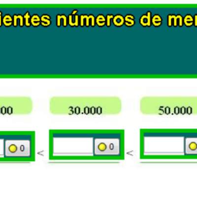 Comparar y ordenar números (I)