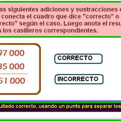 Verificar sutracción usando el algoritmo (I)