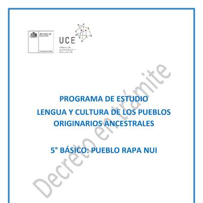 Programa de Estudio RAPA NUI 5° básico