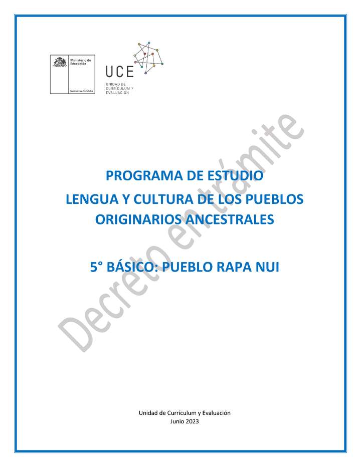 Programa de Estudio RAPA NUI 5° básico