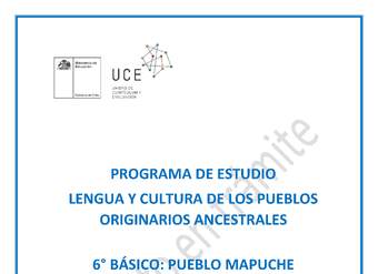 Programa de Estudio MAPUCHE 6° básico