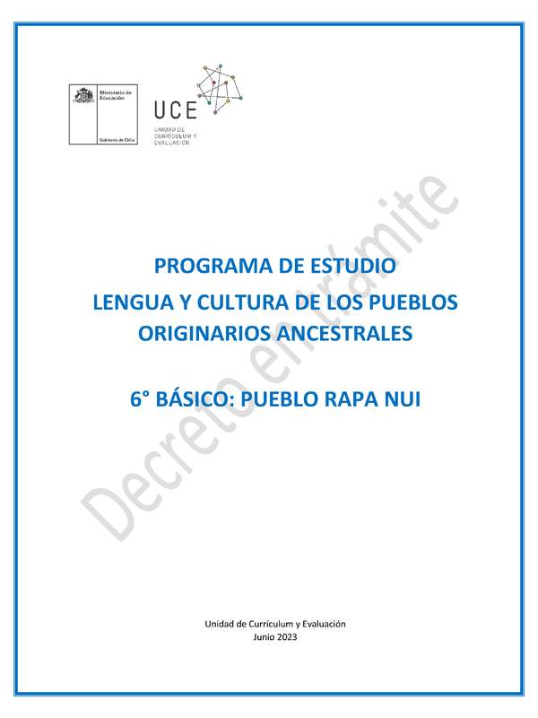 Programa de Estudio RAPA NUI 6° básico