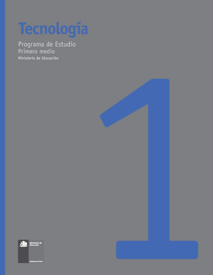 Programa de Estudio Educación Tecnológica 1° Medio