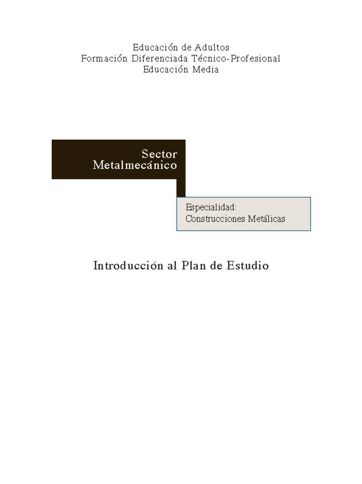 Educación Jóvenes y Adultos - TP - Construcciones metálicas - Sector Metalmecánico