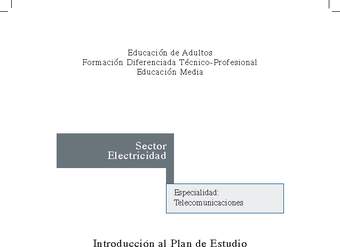 Educación Jóvenes y Adultos - TP - Telecomunicaciones - Sector Electricidad