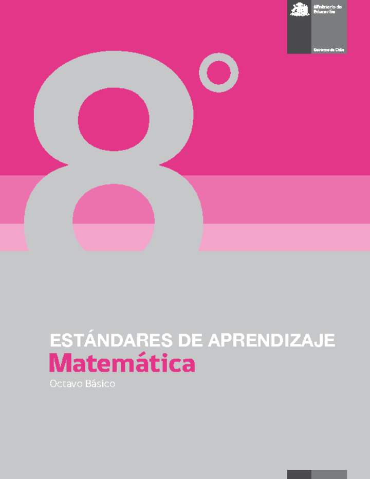 Estándares de Aprendizaje Matemática 8° básico