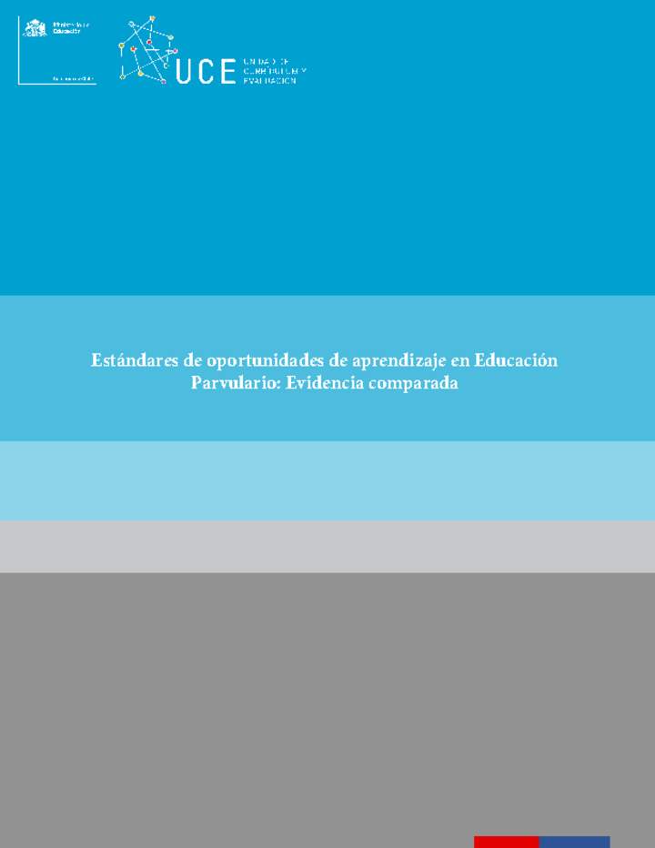 Estándares de oportunidades de aprendizaje en Educación Parvulario