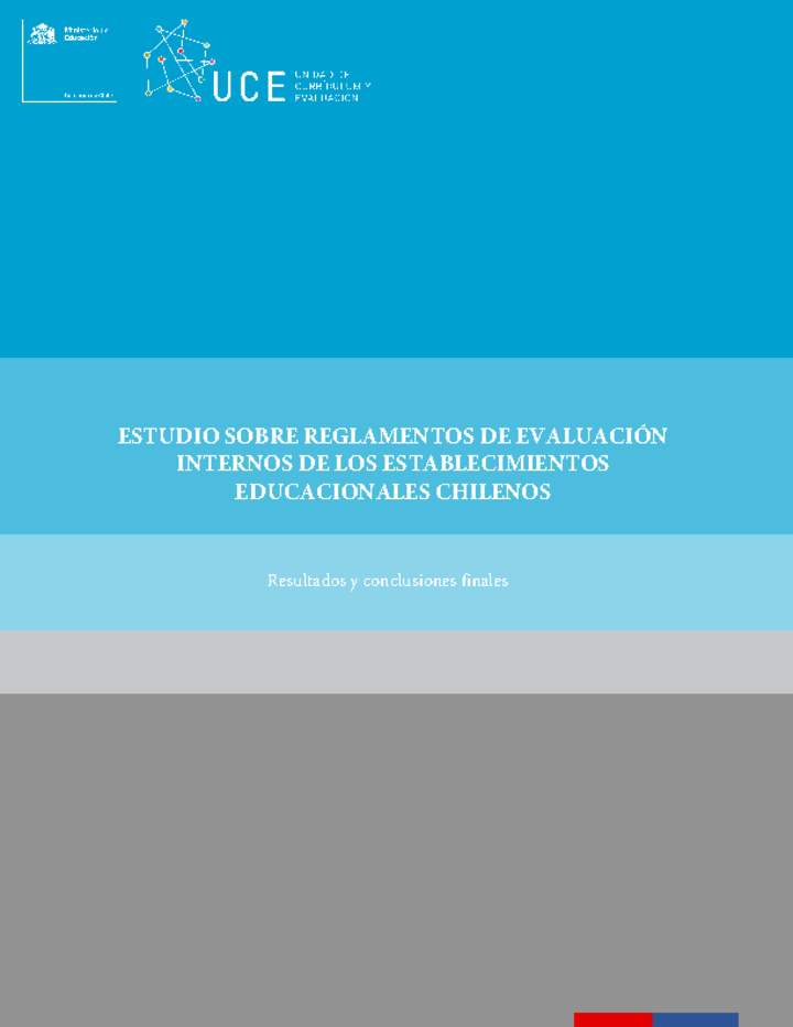 Reglamentos de evaluación internos de los establecimientos educacionales chilenos