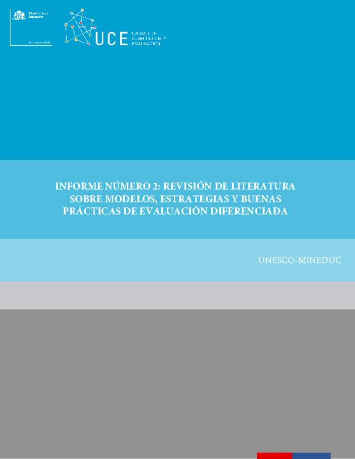 Revisión de literatura sobre modelos, estrategias y buenas prácticas de evaluación diferenciada