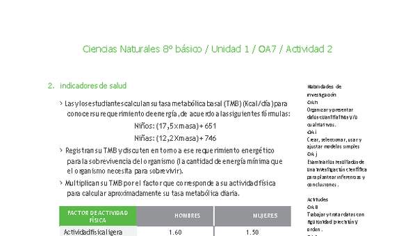 Ciencias Naturales 8° básico-Unidad 1-OA7-Actividad 2