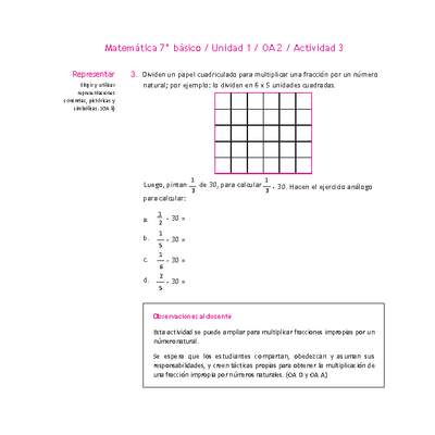 Matemática 7° básico -Unidad 1-OA 2-Actividad 3