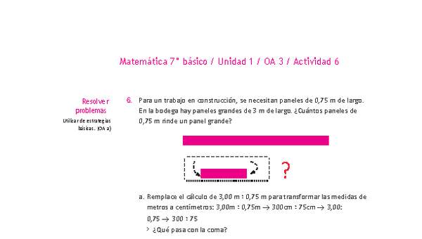 Matemática 7° básico -Unidad 1-OA 3-Actividad 6