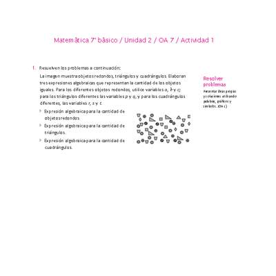 Matemática 7° básico -Unidad 2-OA 7-Actividad 1