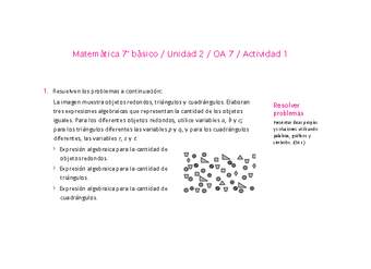 Matemática 7° básico -Unidad 2-OA 7-Actividad 1