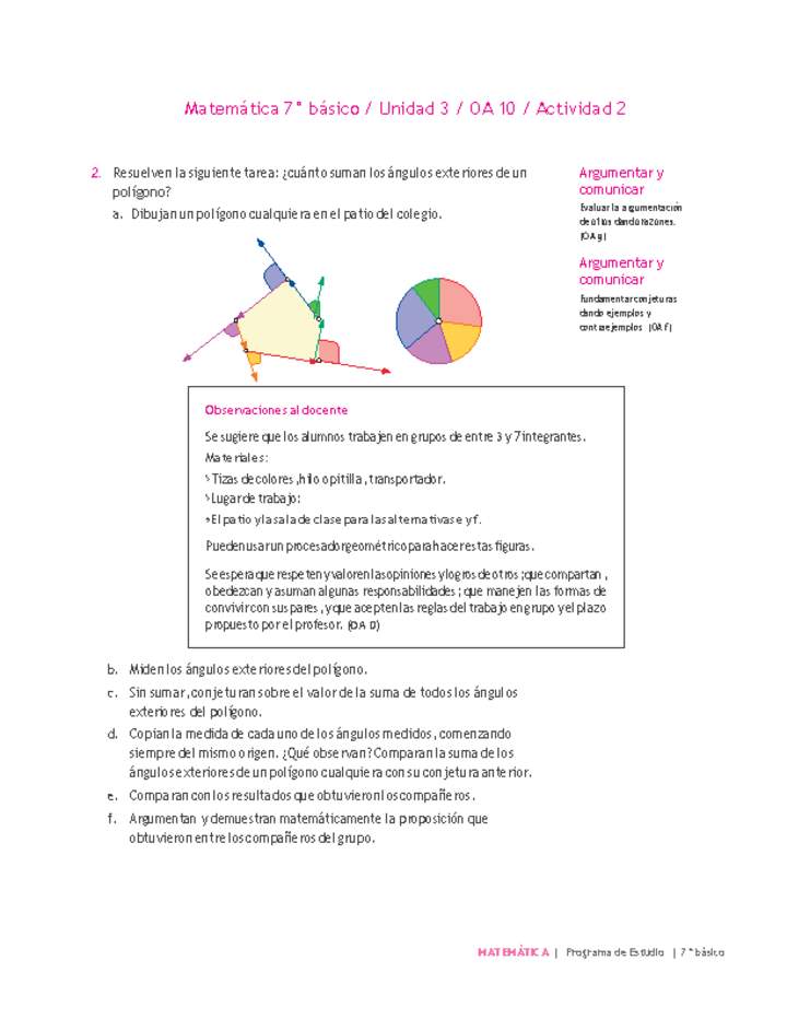 Matemática 7° básico -Unidad 3-OA 10-Actividad 2