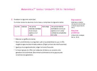 Matemática 7° básico -Unidad 4-OA 16-Actividad 2