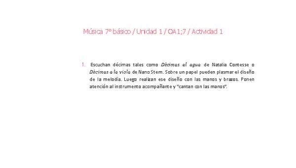 Música 7° básico-Unidad 1-OA1;7-Actividad 1