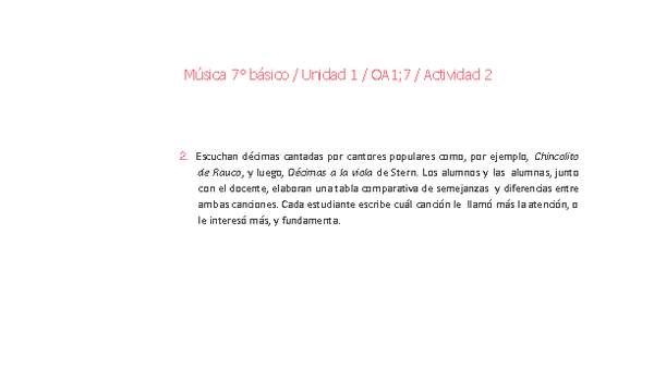 Música 7° básico-Unidad 1-OA1;7-Actividad 2