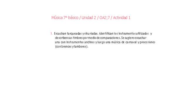 Música 7° básico-Unidad 2-OA2;7-Actividad 1