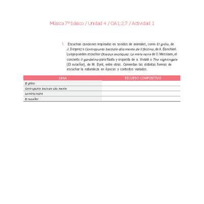 Música 7° básico-Unidad 4-OA1;2;7-Actividad 1