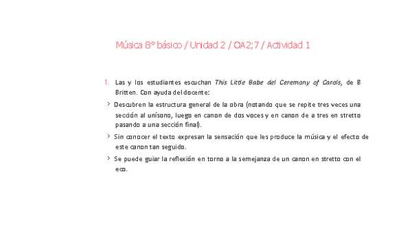 Música 8° básico-Unidad 2-OA2;7-Actividad 1
