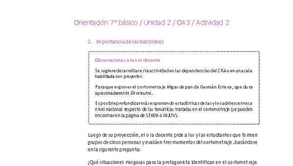 Orientación 7° básico-Unidad 2-OA3-Actividad 2