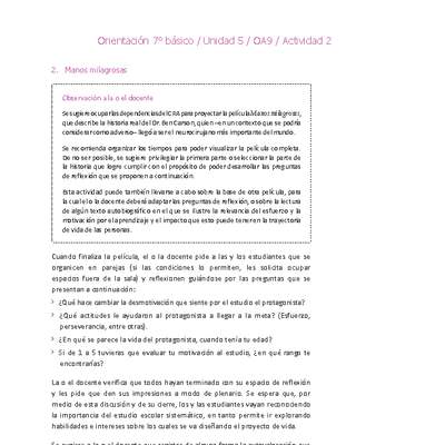 Orientación 7° básico-Unidad 5-OA9-Actividad 2