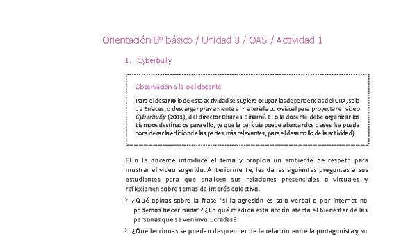 Orientación 8° básico-Unidad 3-OA5-Actividad 1