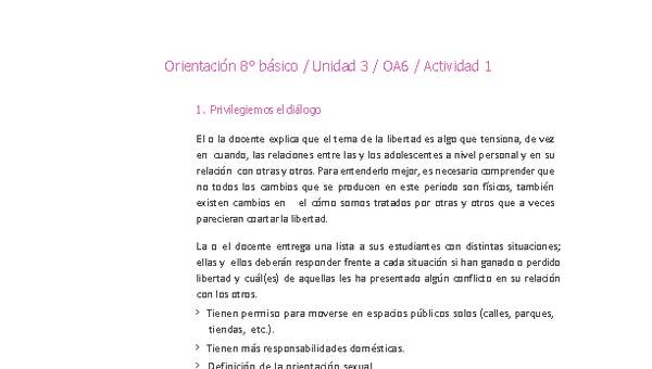 Orientación 8° básico-Unidad 3-OA6-Actividad 1