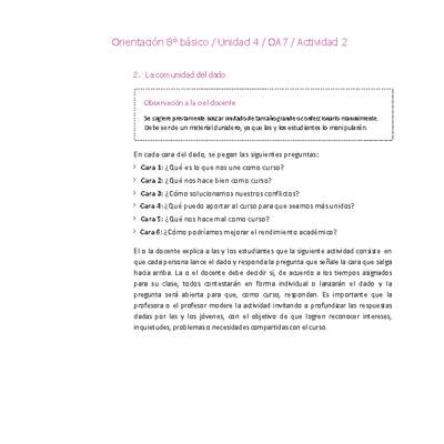 Orientación 8° básico-Unidad 4-OA7-Actividad 2