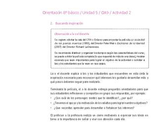 Orientación 8° básico-Unidad 5-OA9-Actividad 2