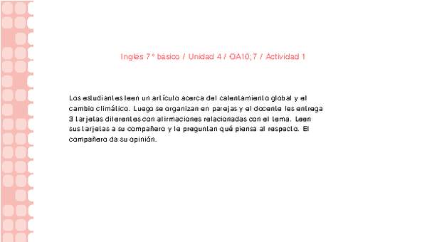 Inglés 7° básico-Unidad 4-OA10;7-Actividad 1