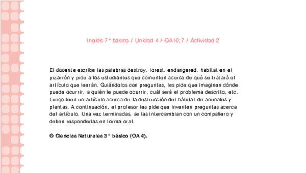 Inglés 7° básico-Unidad 4-OA10;7-Actividad 2