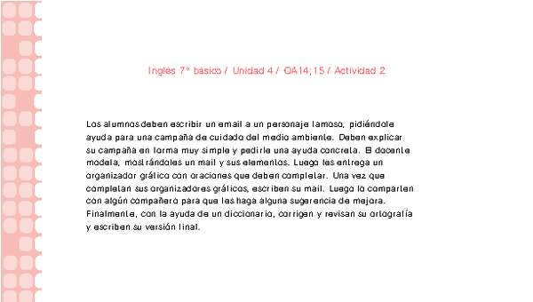 Inglés 7° básico-Unidad 4-OA14;15-Actividad 2
