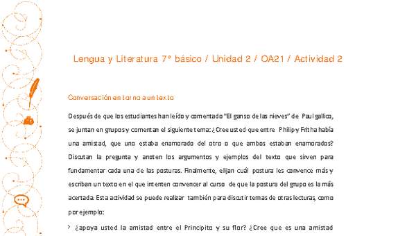 Lengua y Literatura 7° básico-Unidad 2-OA21-Actividad 2