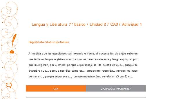 Lengua y Literatura 7° básico-Unidad 2-OA3-Actividad 1