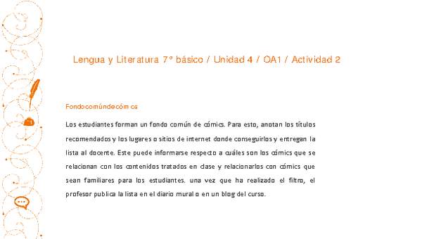 Lengua y Literatura 7° básico-Unidad 4-OA1-Actividad 2