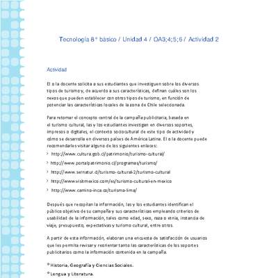 Tecnología 8° básico-Unidad 4-OA3;4;5;6-Actividad 2