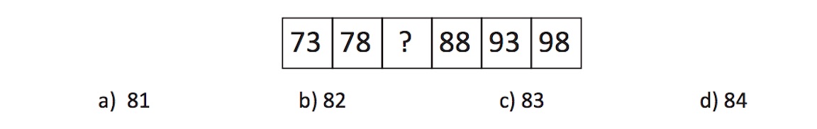 Ejercicio números que faltan