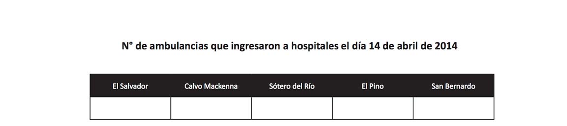 Tabla ejercicio