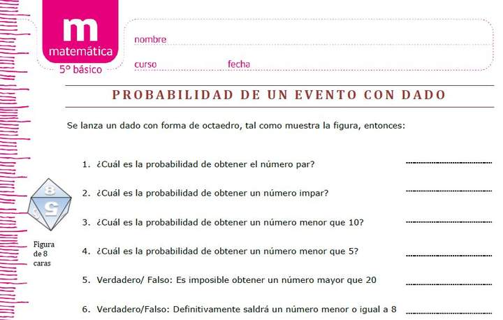 Probabilidad de un evento con dado